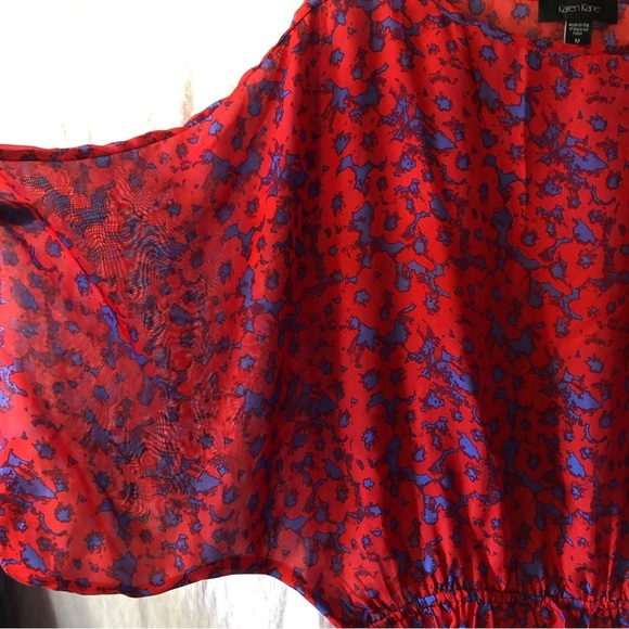 Karen Kane all silk elastic waist tunic length flowing top oversized fit M - Picture 5 of 9